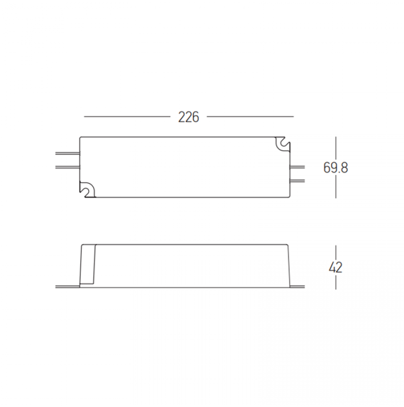 100W maitinimo šaltinis magnetinei sistemai ZAMBELIS MAGNETIC 3MM, baltas, 48V, dimeriuojamas, 25479