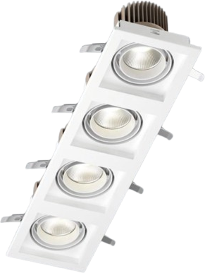 102W įleidžiamas šviestuvas BERYL NEW LED K-2, baltas, 4000K, IP44