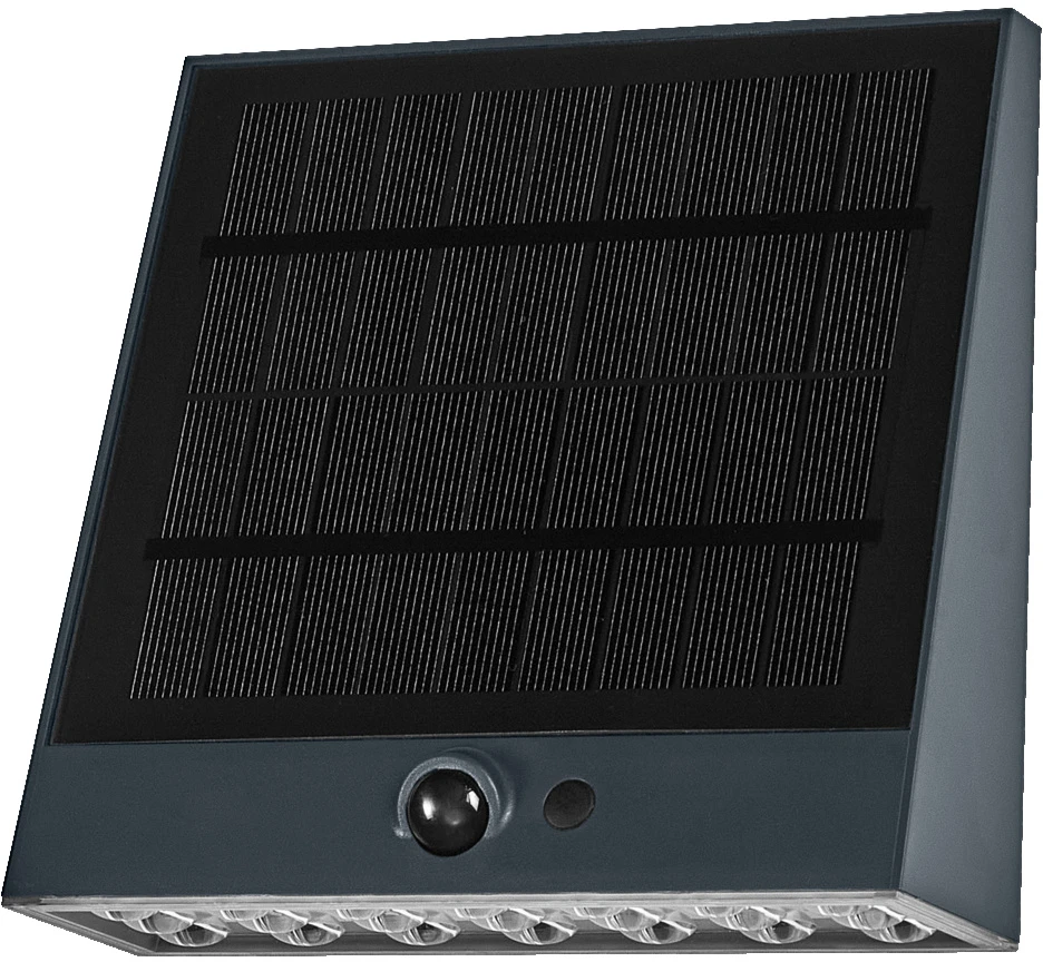Sieninis šviestuvas 10,2W LED sieninis fasado šviestuvas ENDURA STYLE, tamsiai pilkas, 3000K, dimeriuojamas, su judesio davikliu ir saulės baterija