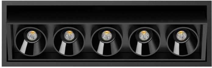 10,5W LED įleidžiamas šviestuvas Juodas FOSTER TILT 5, juodas, 2700K