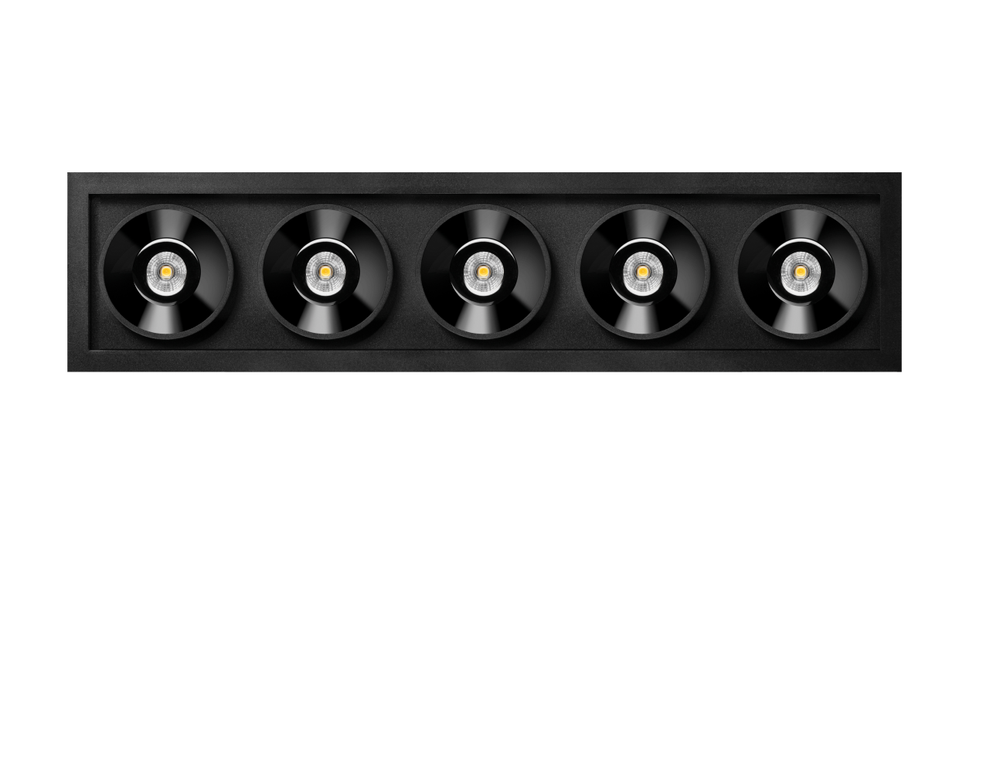 10,5W LED įleidžiamas šviestuvas Juodas FOSTER, juodas, 3000K, DALI