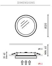 10,5W LED įleidžiamas šviestuvas STRAM PRISMATIC 1 3000K, baltas