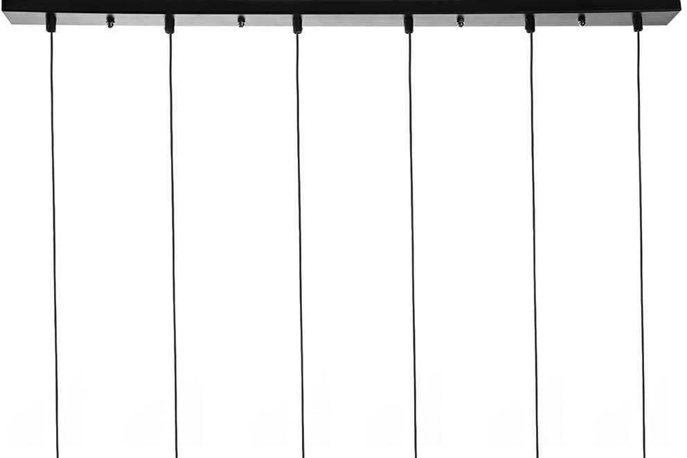 10,5W LED pakabinamas šviestuvas FLUSSO LINE 6, juodas, 3000K