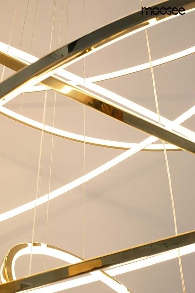 105W LED pakabinamas šviestuvas RING SLIM L, aukso sp., 3000K