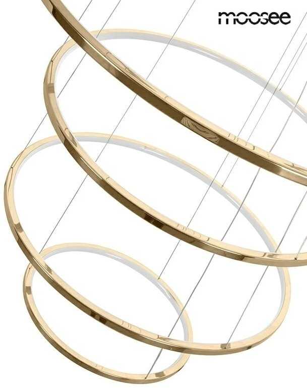 105W LED pakabinamas šviestuvas RING SLIM L, aukso sp., 3000K