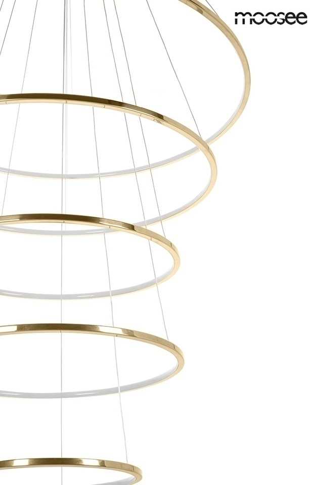 105W LED pakabinamas šviestuvas RING SLIM L, aukso sp., 3000K