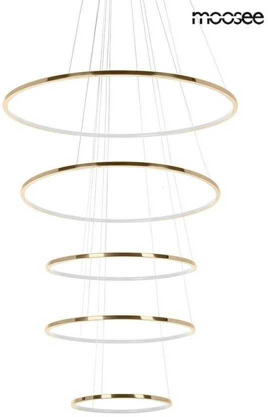 105W LED pakabinamas šviestuvas RING SLIM L, aukso sp., 3000K