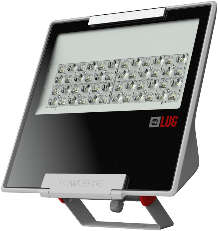 107W LED prožektorius POWERLUG, pilku korpusu, 4000K, IP65
