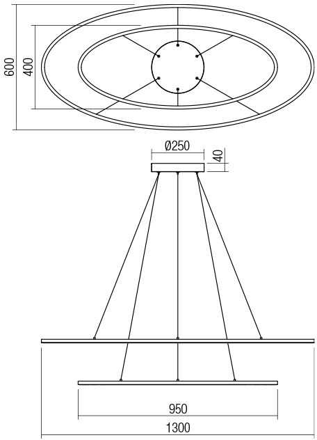 108W LED pakabinamas šviestuvas LEO, bronzos sp., 3000/4000K, dimeriuojamas, 01-3300