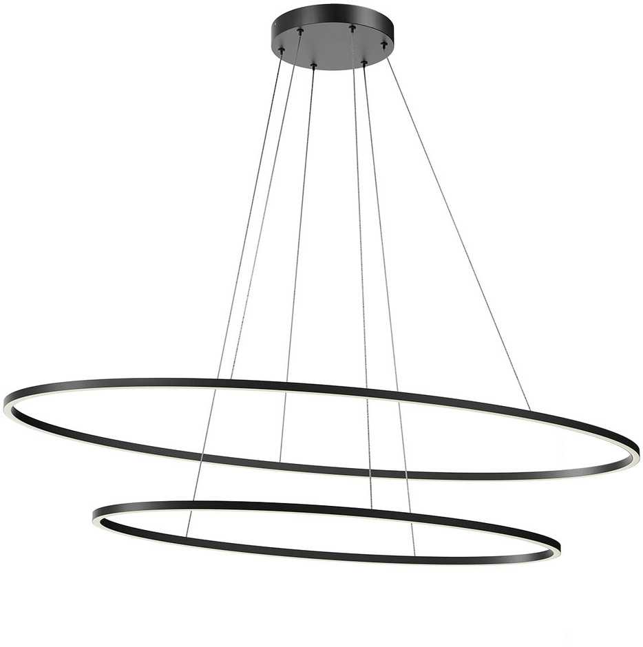 108W LED pakabinamas šviestuvas LEO, juodas, 3000/4000K, dimeriuojamas, 01-3343