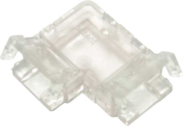 10mm LED juostos kampinė jungtis, skaidri, CORN10