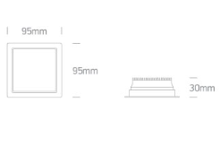 10W įleidžiamas šviestuvas, baltas, 3000/4000/6000K, IP44, 50110UV/W/V