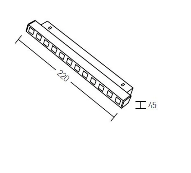 10W LED akcentinis šviestuvas ZETA į magnetines sistemas ALPHABET, juodas, 3000K, 60°