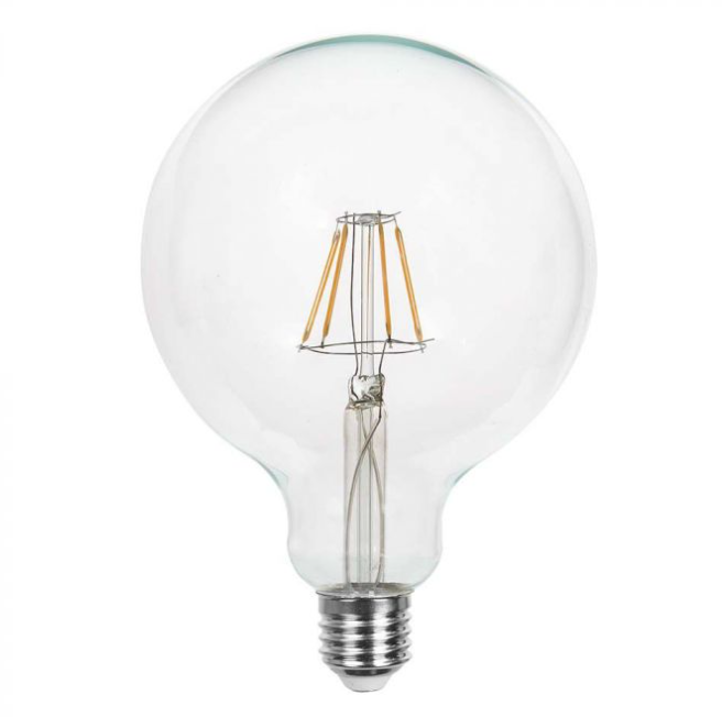 V-tac 10W LED filamentinė lemputė, G125, E27, 6500K