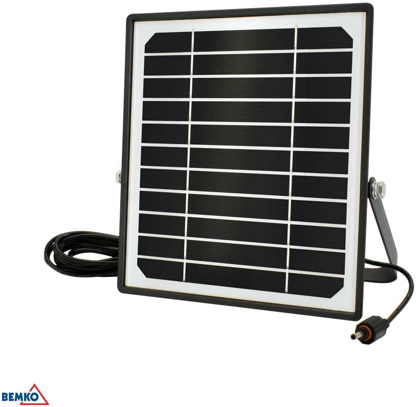 Bemko 10W LED įkraunamas prožektorius su saulės baterija ir judesio davikliu, juodas, 4000K, IP65