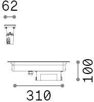 10W LED įleidžiamas į grindinį lauko šviestuvas THOR, plieno sp., 3000K, IP67, 351278