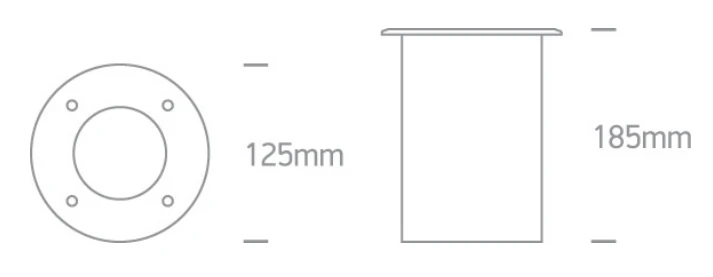 10W LED įleidžiamas į žemę šviestuvas, nerūdijančio plieno sp., 3000K, 69040/W