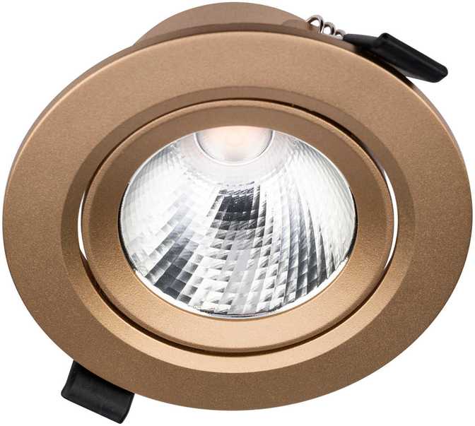 10W LED įleidžiamas pakreipiamas šviestuvas PT 08, matinės aukso sp., 4000K