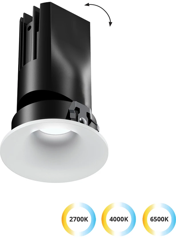 10W LED įleidžiamas šviestuvas ALVEY, baltas, 2700/4000/6500K, 4323000