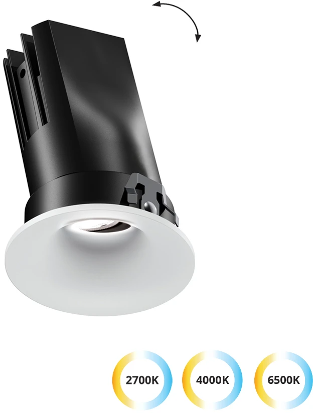 10W LED įleidžiamas šviestuvas ALVEY, baltas, 2700/4000/6500K, 4323000