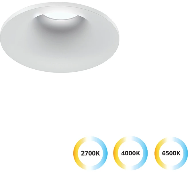 10W LED įleidžiamas šviestuvas ALVEY, baltas, 2700/4000/6500K, 4323000