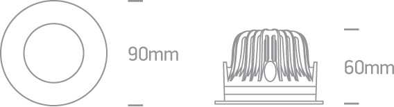 10W LED įleidžiamas šviestuvas, baltas, 3000K, 10110G/W/W