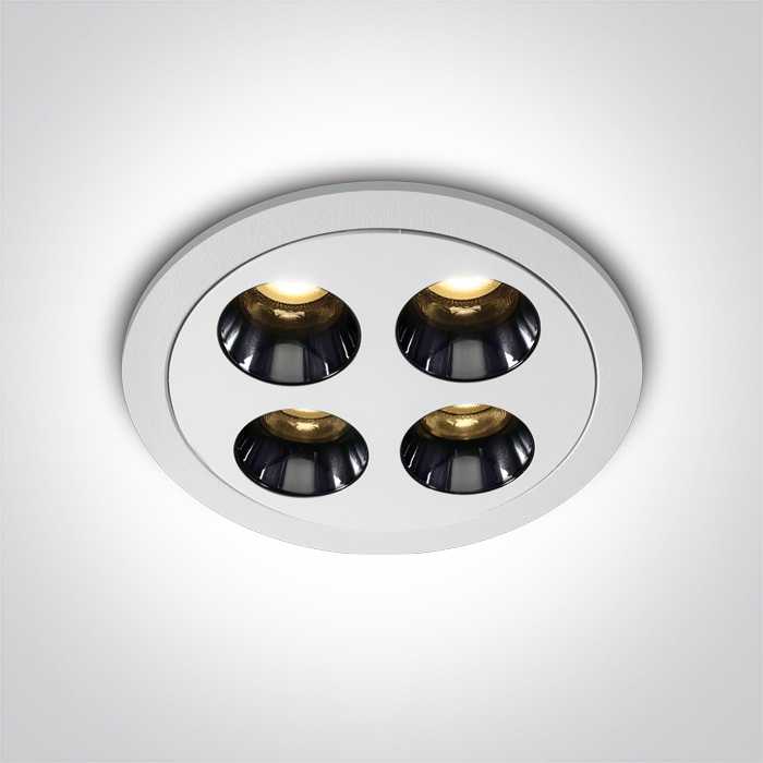 10W LED įleidžiamas šviestuvas, baltas, 3000K, 10110H/W/W