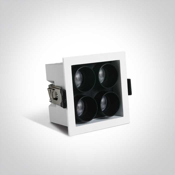 10W LED įleidžiamas šviestuvas, baltas, 3000K, 50406C/W/W