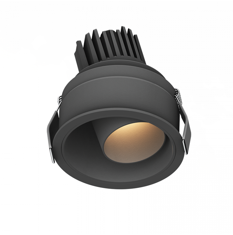10W LED įleidžiamas šviestuvas, juodas, 3000K, IP44, S174