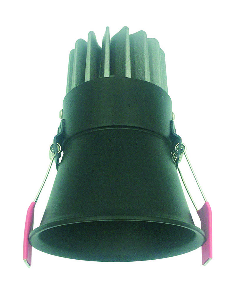 10W LED įleidžiamas šviestuvas, juodas, 3000K, S076