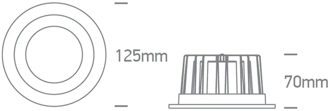10W LED įleidžiamas šviestuvas, juodas, 3000/4000/5000K, 10110CA/B/V