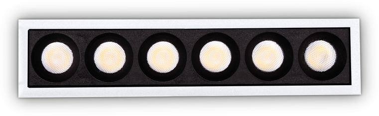 10W LED įleidžiamas šviestuvas LIKA, baltas korpusas/juodas reflektorius, 4000K, 341675