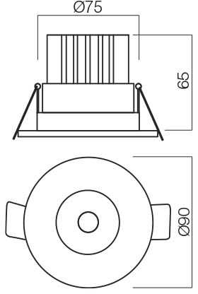10W LED įleidžiamas šviestuvas MT 143 LED, baltas, 3000K