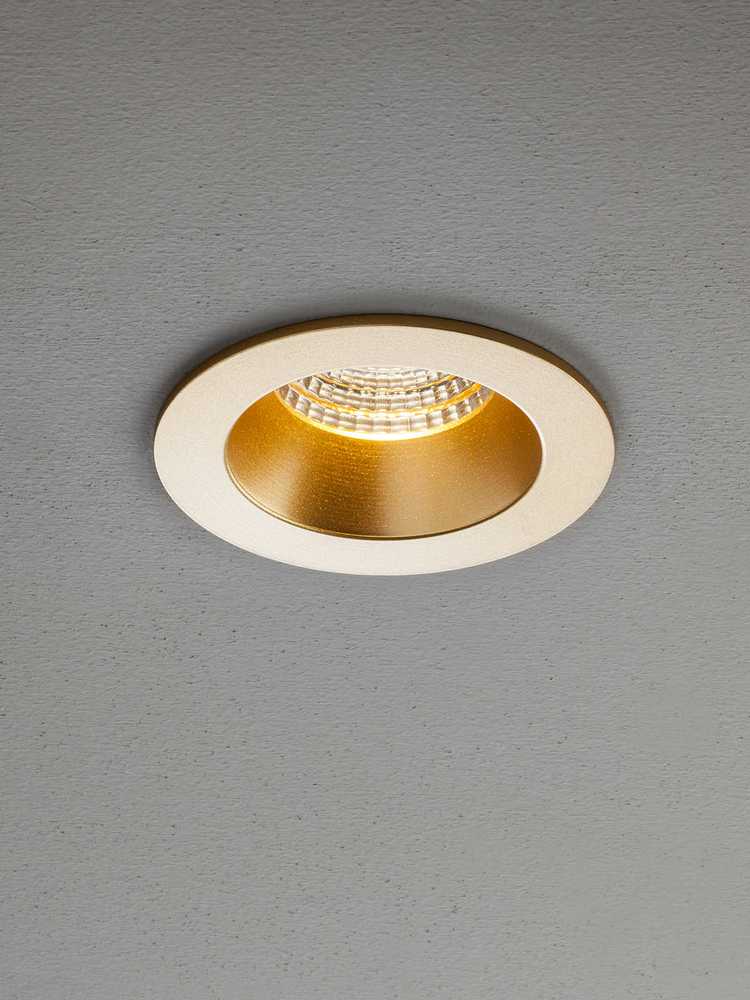10W LED įleidžiamas šviestuvas MT 144 LED, aukso sp., 4000K