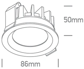 10W LED įleidžiamas vidaus/lauko šviestuvas, juodas, 3000/4000/5000K, IP54, 10110BX/B/V
