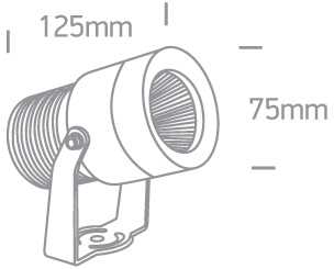 10W LED įsmeigiamas sodo šviestuvas, antracito sp., 3000K, 7046/AN/W