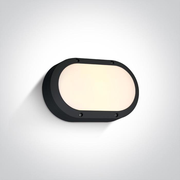 Sieninis šviestuvas 10W LED sieninis lauko šviestuvas, juodas, 3000K, 67442B/B/W