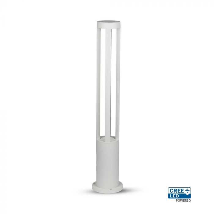 V-tac 10W LED lauko šviestuvas, baltas, IP65, aukštis 80cm, 6400K