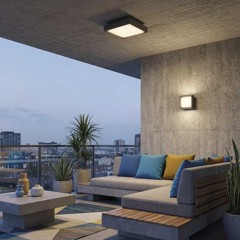 Lubinis šviestuvas 10W LED lubinis fasado šviestuvas NEXUS, antracito sp., 2700/3000K, IP65, P2083071GR