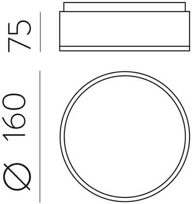 10W LED lubinis šviestuvas DINS, matinės juodos sp., 2700/3000K, IP44, P0395070N