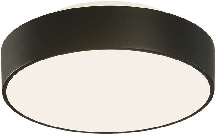 10W LED lubinis šviestuvas DINS, matinės juodos sp., 2700/3000K, IP44, P0395070N
