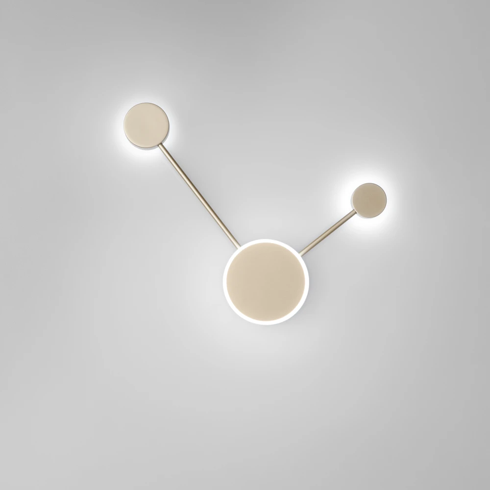 10W LED lubinis šviestuvas ETERE, aukso sp., CCT