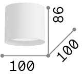 10W LED lubinis šviestuvas SPIKE, baltas, 3000K, 345468