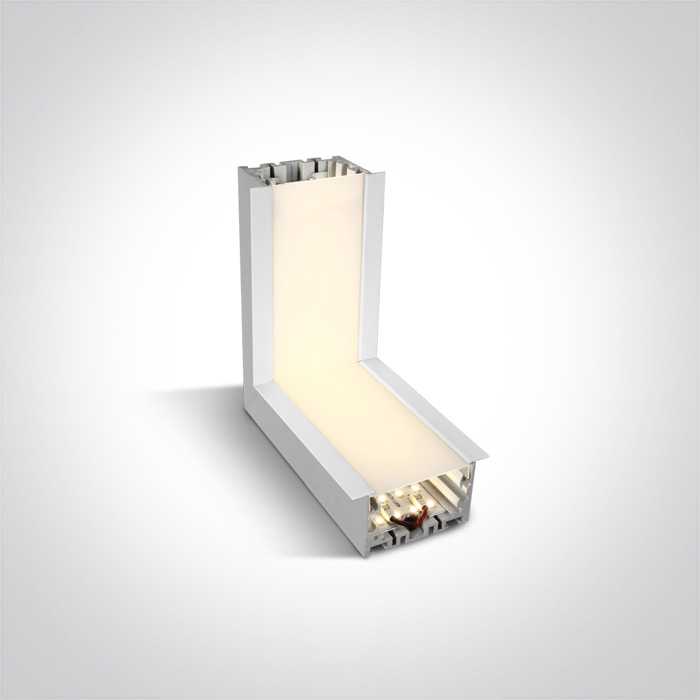 10W LED lubų - sienos kampinė jungtis, balta, 3000K, 38152RL/W/W