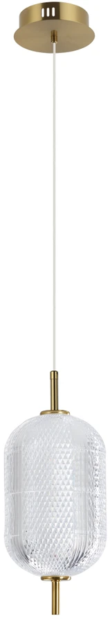 10W LED pakabinamas šviestuvas CORADO, aukso sp./skaidrus, 3000K