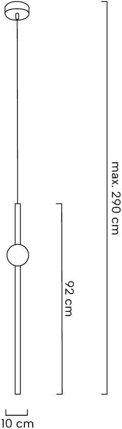 10W LED pakabinamas šviestuvas LIBRA 90 ON, aukso sp., 3000K