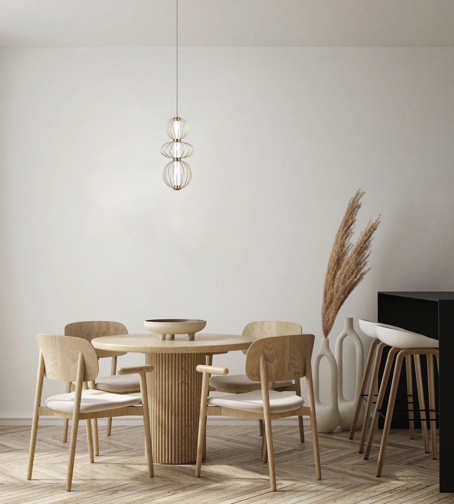 10W LED pakabinamas šviestuvas RABEL, aukso sp., 3000K