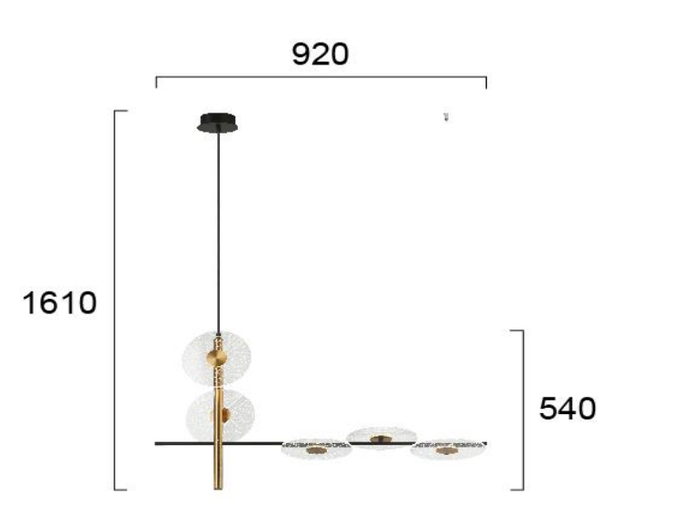 10W LED pakabinamas šviestuvas SUN, juodos/bronzos sp. korpusu, 3000K, 4280100