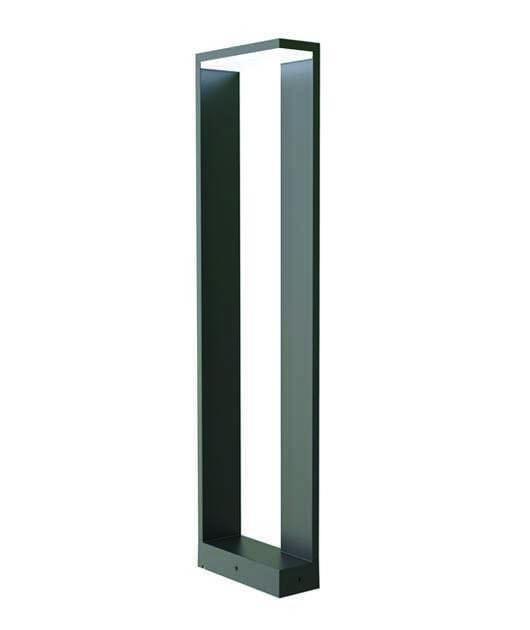 10W LED pastatomas lauko šviestuvas, grafito sp., 3000K, E208