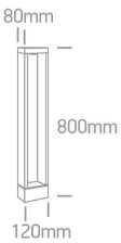 10W LED pastatomas lauko šviestuvas, juodas, 3000/3500/4000K, 80cm, 67470A/B/V
